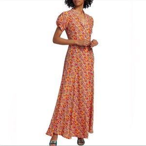 Caroline constas bel maxi red ditsy floral s